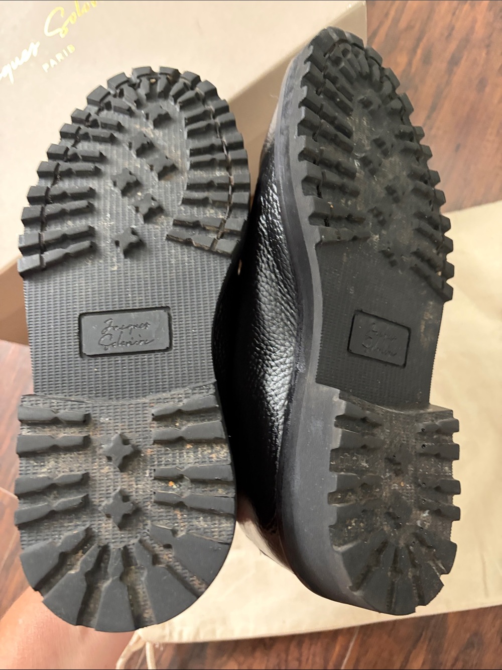 Jacques Solovière Paris EDOUARD LUG GRAINED BLACK Size 37 - Picture 5 of 8